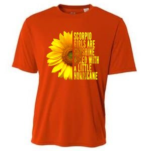 Scorpio October November Birthday Sunflower Queen Gift Cooling Performance Crew T-Shirt