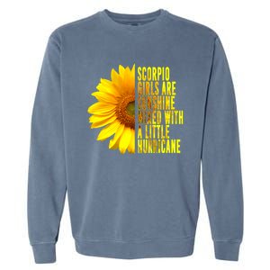 Scorpio October November Birthday Sunflower Queen Gift Garment-Dyed Sweatshirt