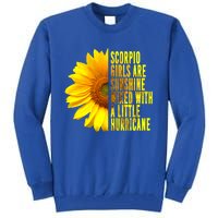 Scorpio October November Birthday Sunflower Queen Gift Tall Sweatshirt