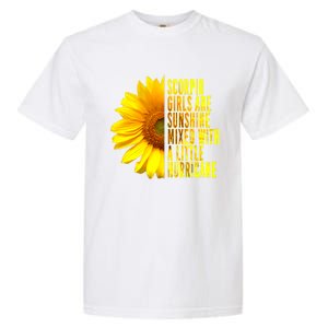 Scorpio October November Birthday Sunflower Queen Gift Garment-Dyed Heavyweight T-Shirt