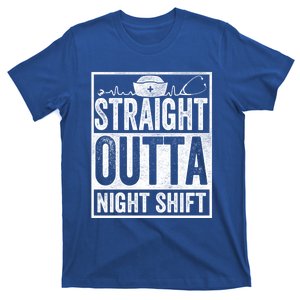 Straight Outta Night Shifgift Funny Stethoscope Nurse Gift T-Shirt