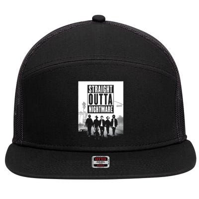 Straight Outta Nightmare 7 Panel Mesh Trucker Snapback Hat