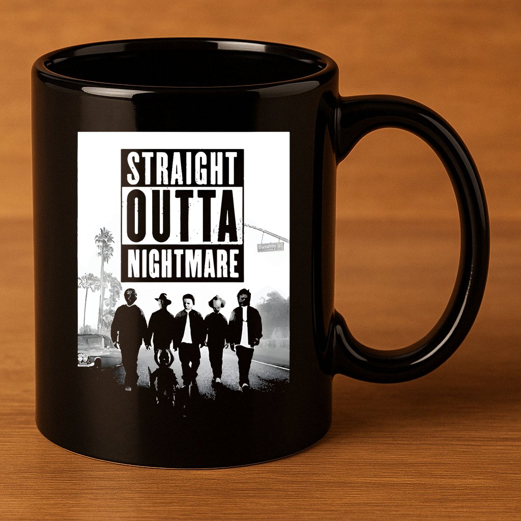 Straight Outta Nightmare 11oz C Handle Ceramic Mug