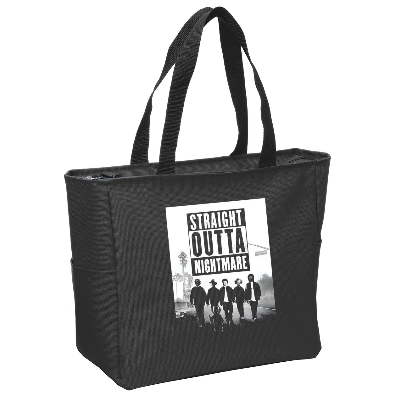 Straight Outta Nightmare Zip Tote Bag