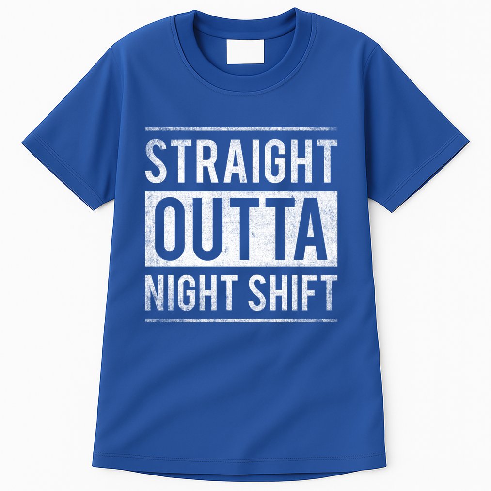 Straight Outta Night Shift Nurse Gift Tall T-Shirt