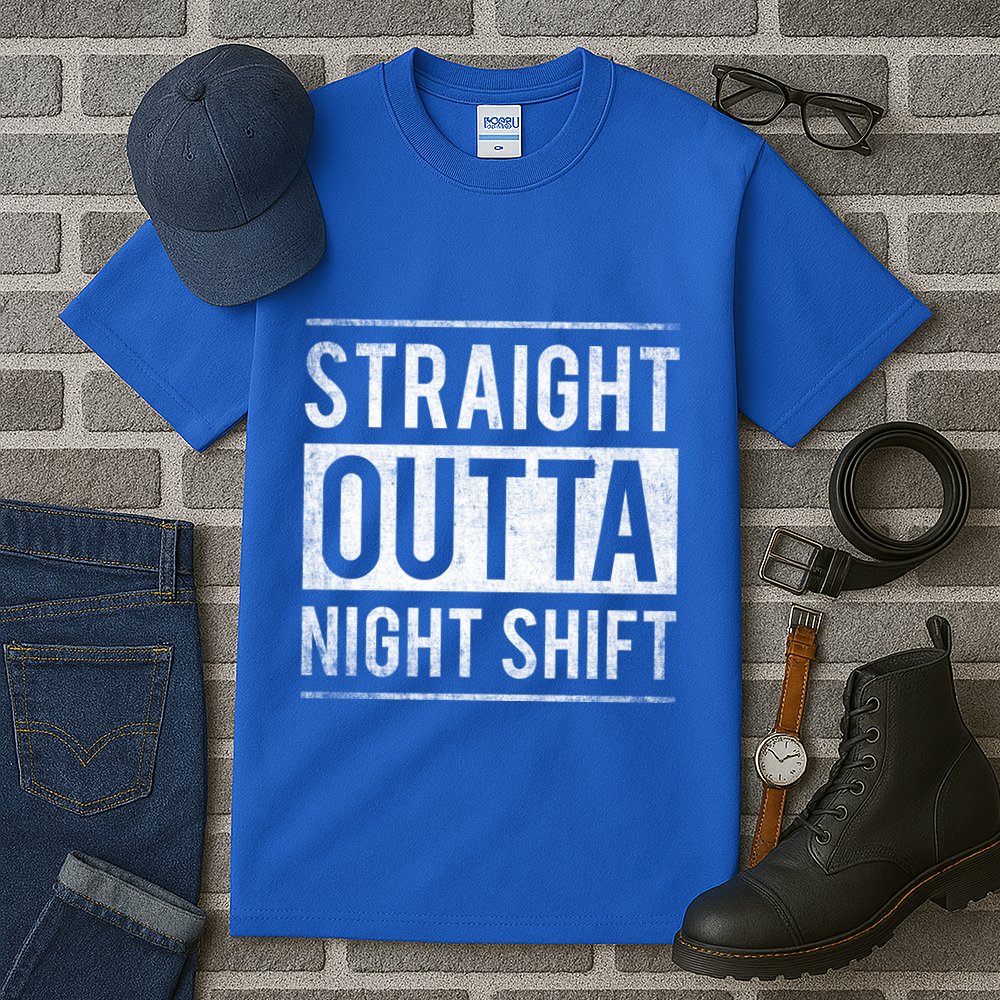 Straight Outta Night Shift Nurse Gift Tall T-Shirt