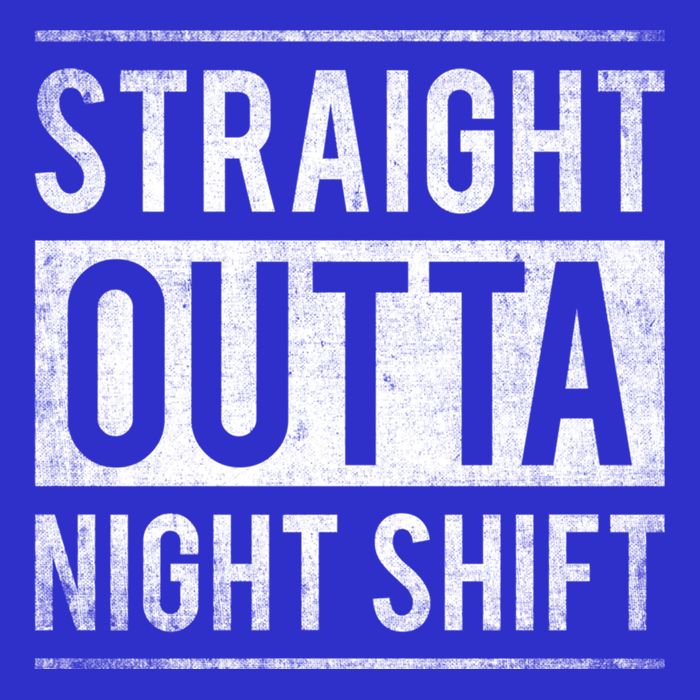 Straight Outta Night Shift Nurse Gift Button