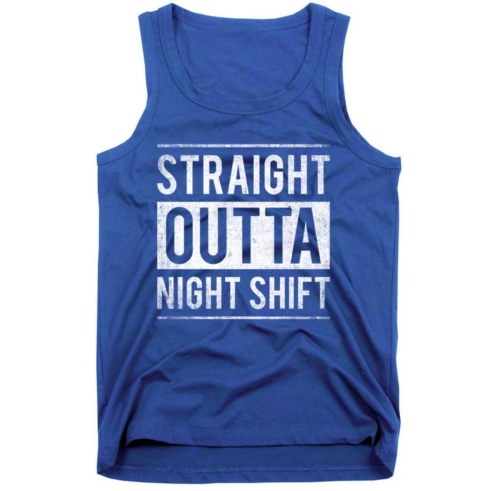 Straight Outta Night Shift Nurse Gift Tank Top