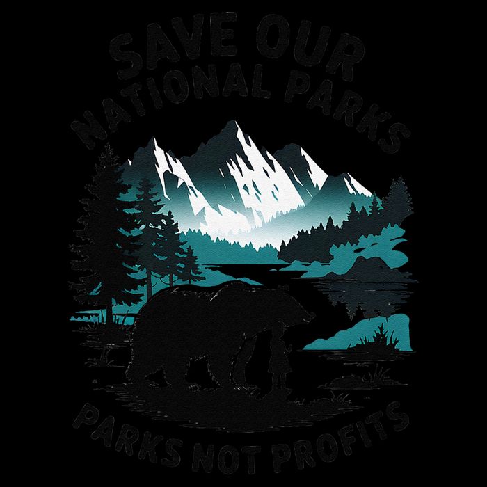 Save Our National Parks Mountain Grizzly Bear Zip Tote Bag