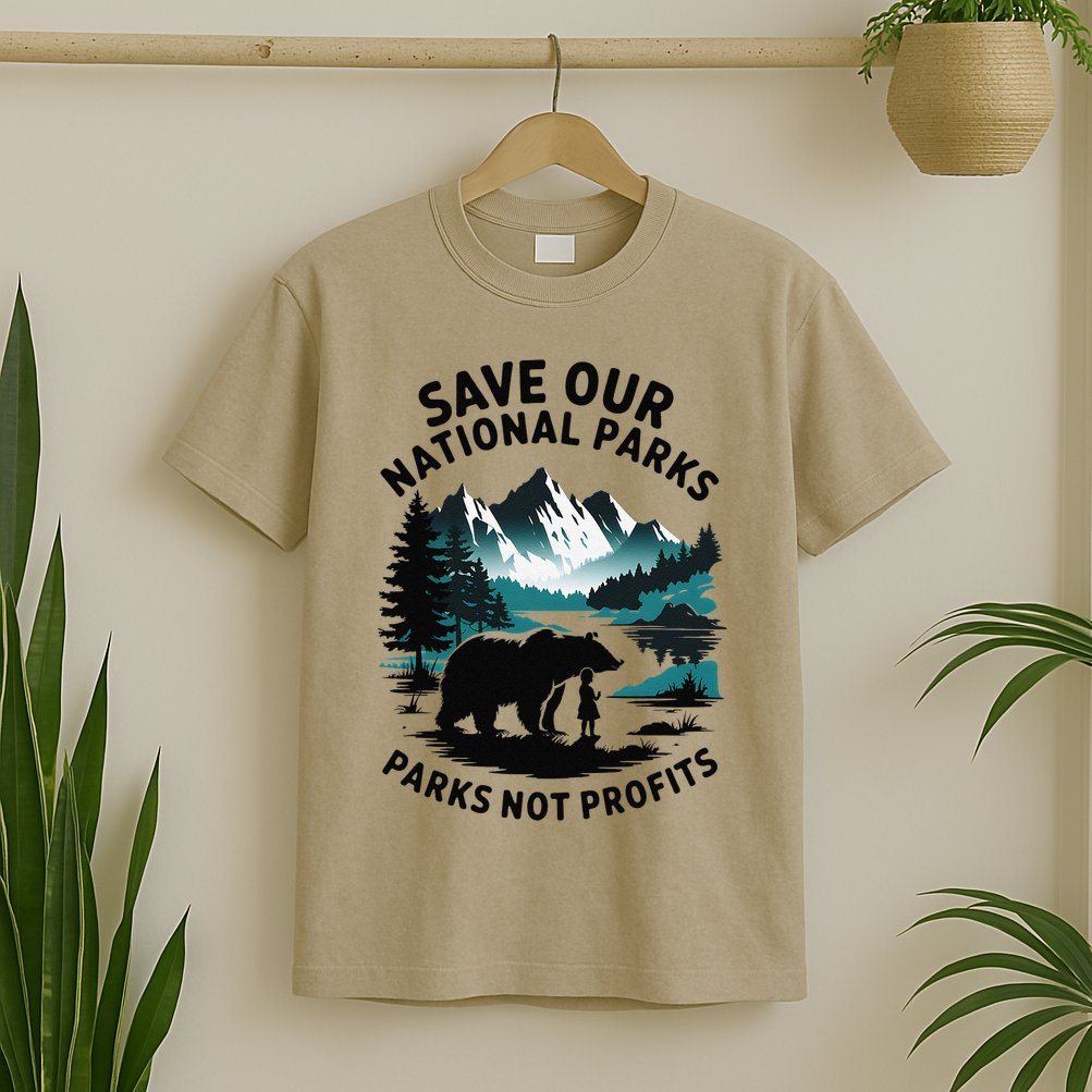 Save Our National Parks Mountain Grizzly Bear T-Shirt