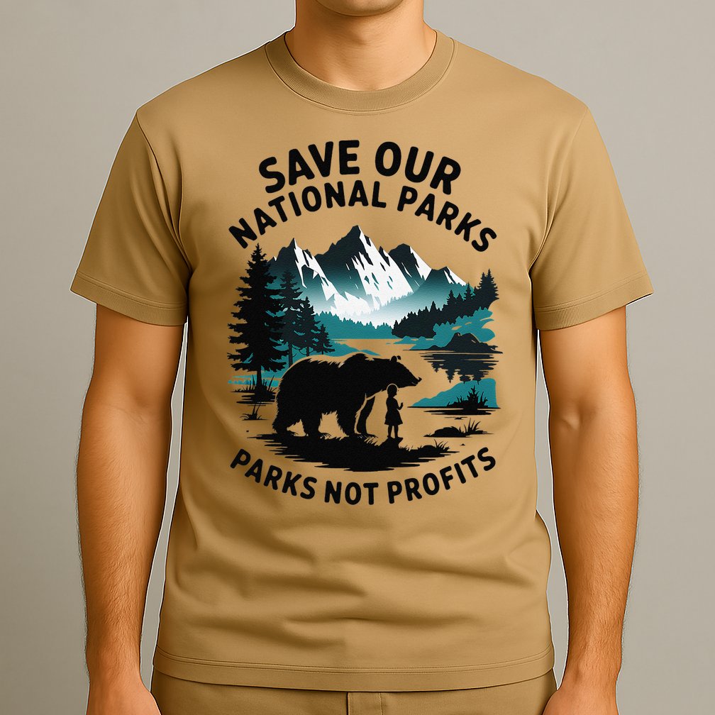 Save Our National Parks Mountain Grizzly Bear T-Shirt