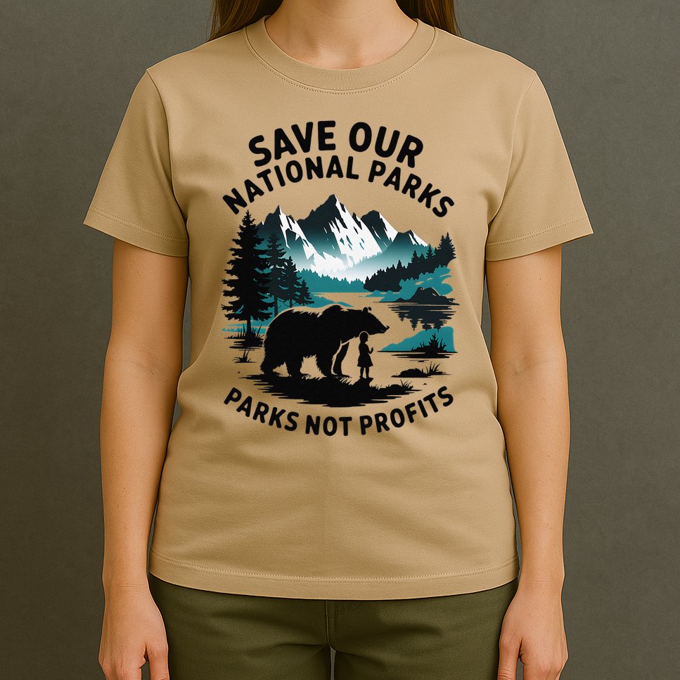 Save Our National Parks Mountain Grizzly Bear T-Shirt