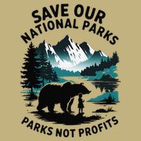 Save Our National Parks Mountain Grizzly Bear T-Shirt