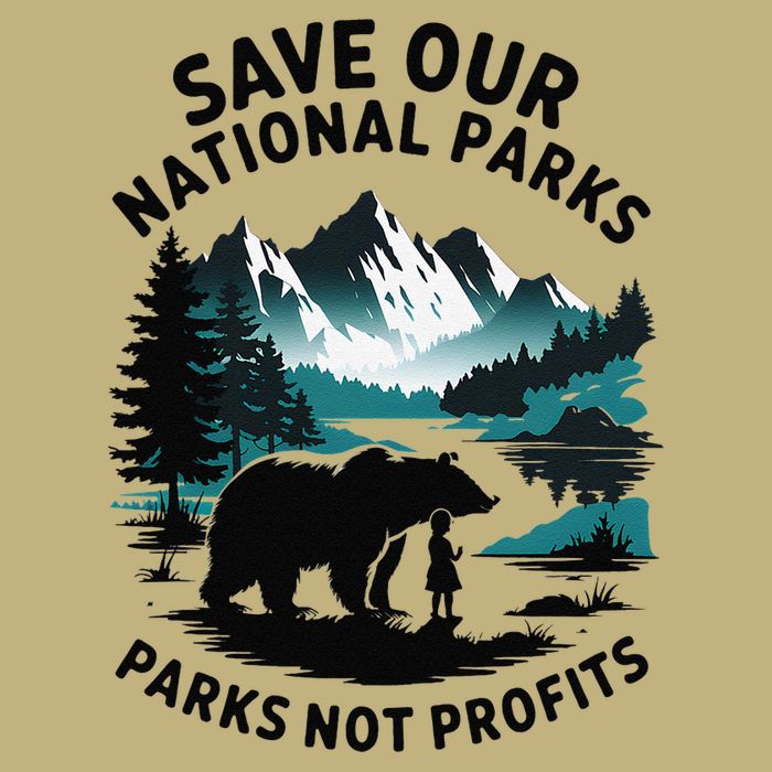 Save Our National Parks Mountain Grizzly Bear T-Shirt