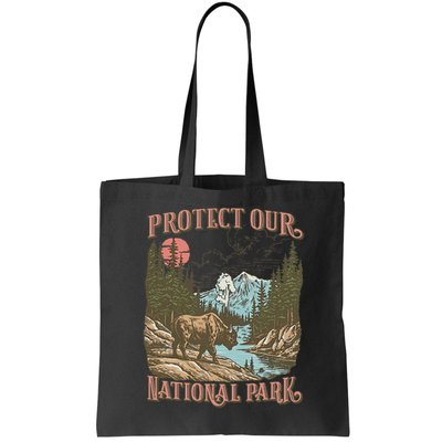 Save Our National Parks Resist Service Bison Buffalo Bag