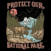 Save Our National Parks Resist Service Bison Buffalo Bag
