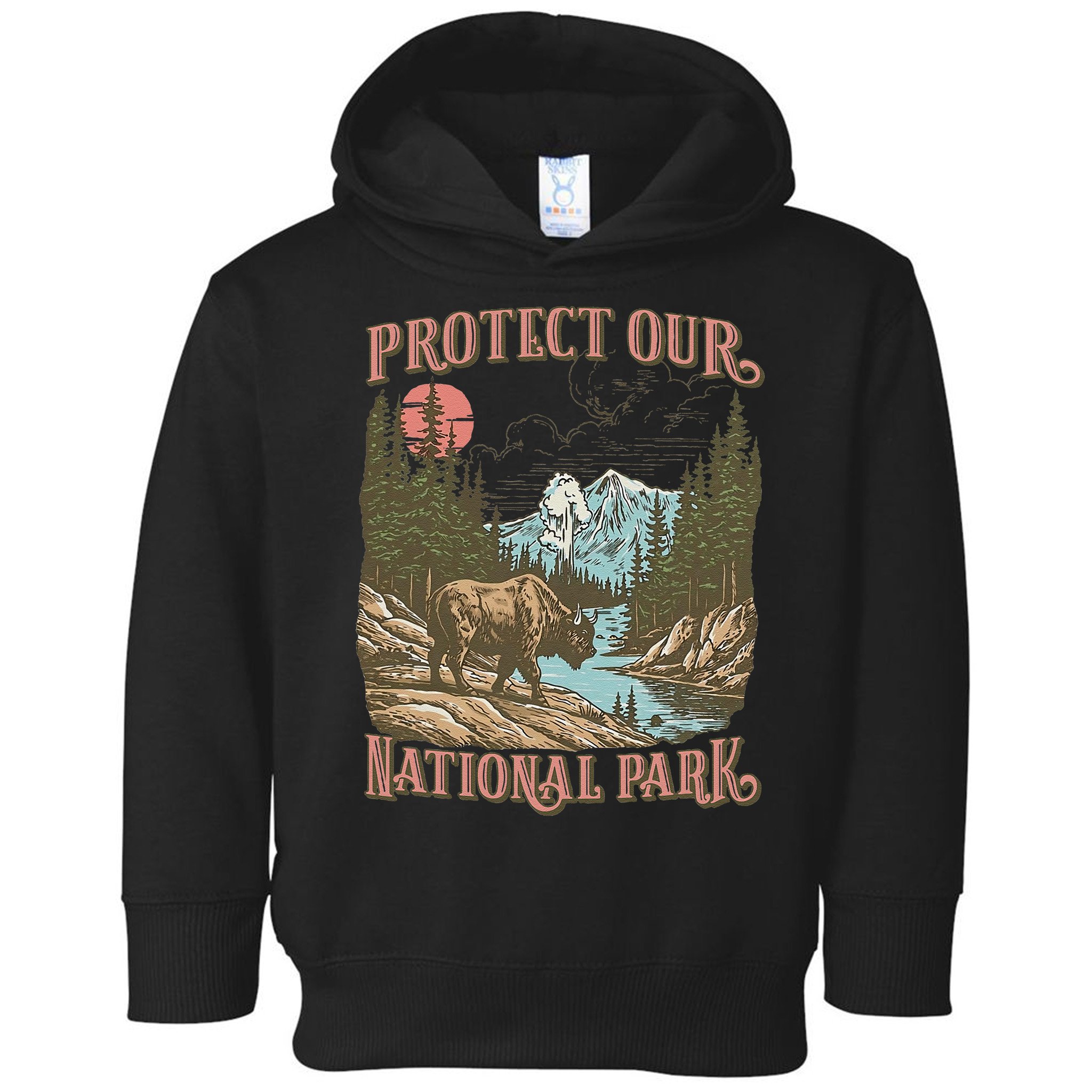 Save Our National Parks Resist Service Bison Buffalo Toddler Hoodie