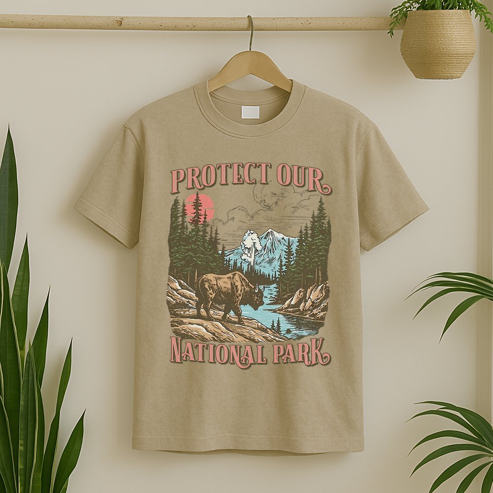 Save Our National Parks Resist Service Bison Buffalo T-Shirt