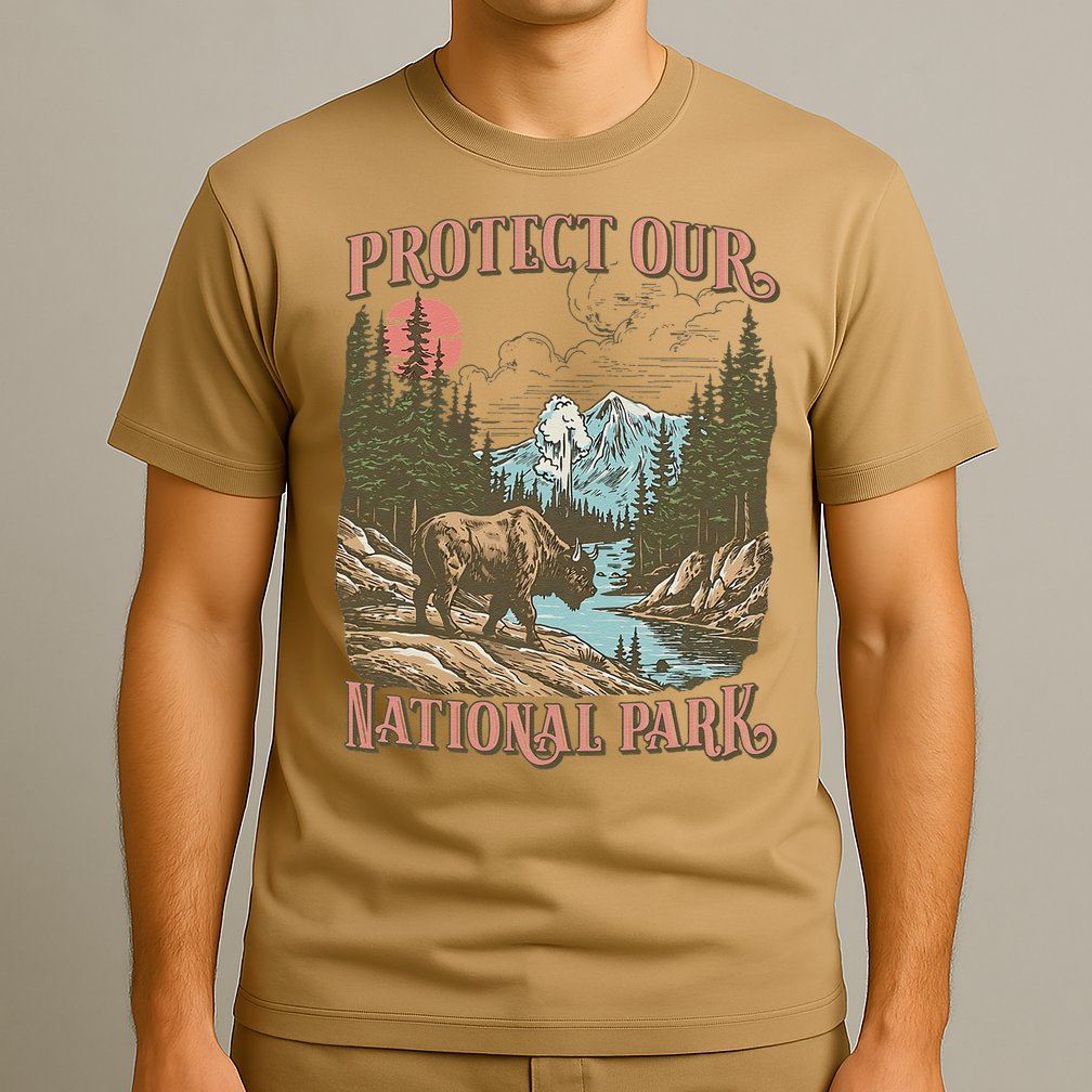 Save Our National Parks Resist Service Bison Buffalo T-Shirt
