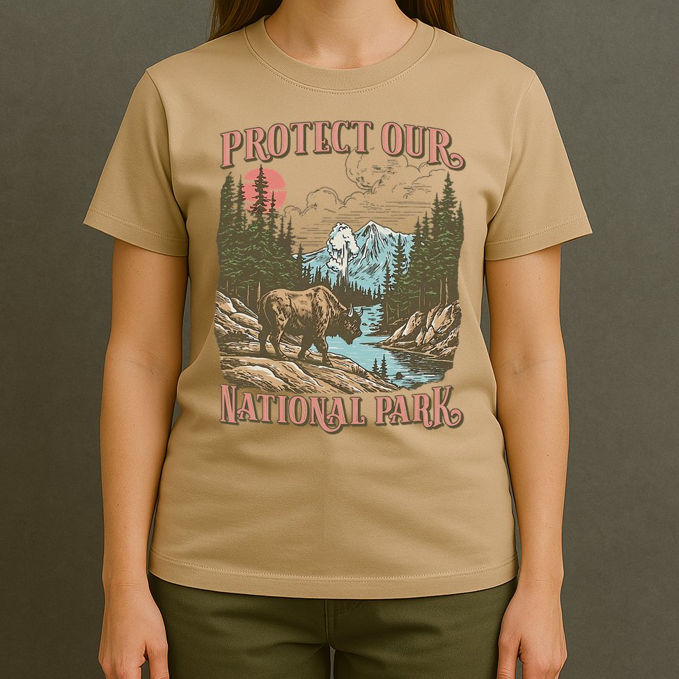 Save Our National Parks Resist Service Bison Buffalo T-Shirt