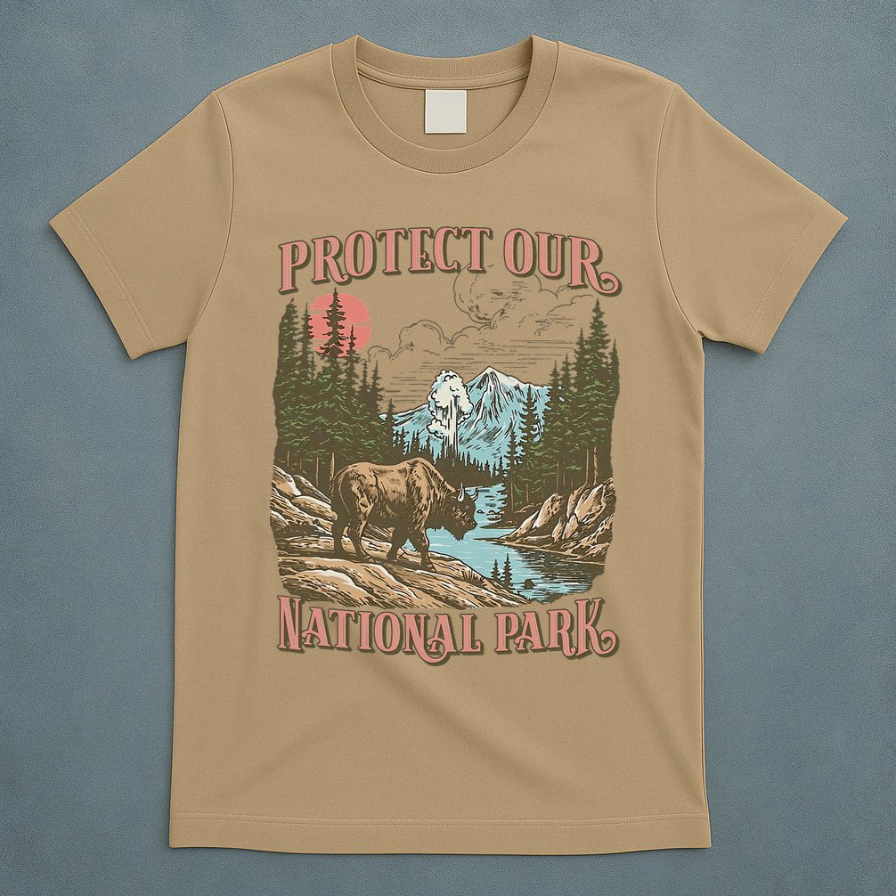 Save Our National Parks Resist Service Bison Buffalo T-Shirt