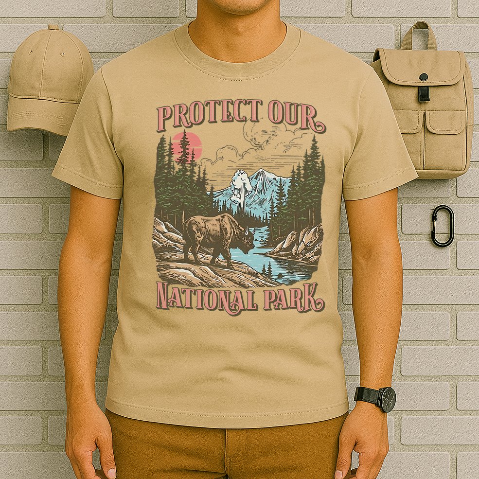 Save Our National Parks Resist Service Bison Buffalo T-Shirt