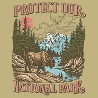 Save Our National Parks Resist Service Bison Buffalo T-Shirt