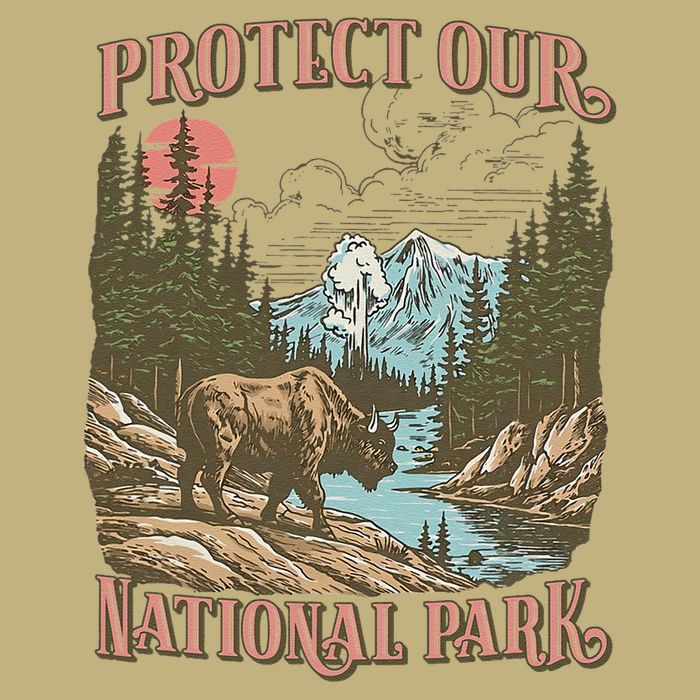 Save Our National Parks Resist Service Bison Buffalo T-Shirt
