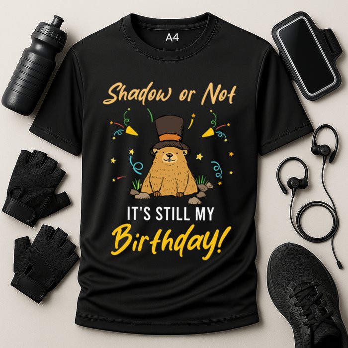 Shadow Or Not ItS Still My Birthday Groundhog Day Performance Shirt