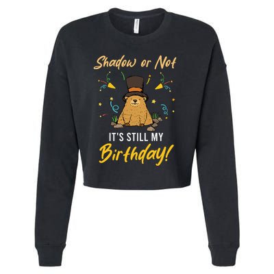 Shadow Or Not ItS Still My Birthday Groundhog Day Cropped Pullover Crew