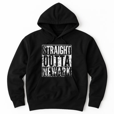 Straight Outta Newark New Jersey Distressed Effect Hoodie