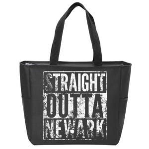 Straight Outta Newark New Jersey Distressed Effect Zip Tote Bag