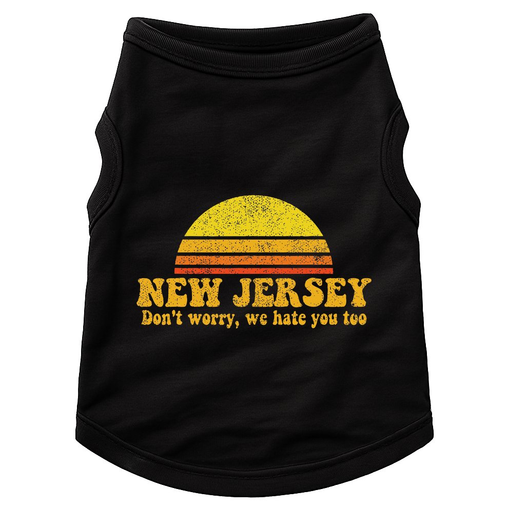 State Of New Jersey Funny Vintage Slogan Retro Souvenir Gift Doggie Tank