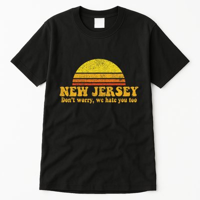State Of New Jersey Funny Vintage Slogan Retro Souvenir Gift Tall T-Shirt