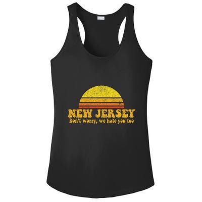 State Of New Jersey Funny Vintage Slogan Retro Souvenir Gift Ladies PosiCharge Competitor Racerback Tank