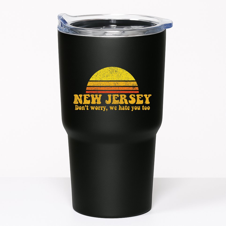 State Of New Jersey Funny Vintage Slogan Retro Souvenir Gift Tumbler