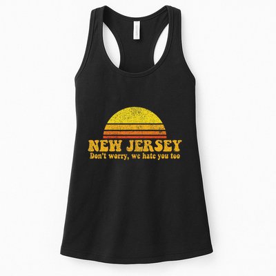State Of New Jersey Funny Vintage Slogan Retro Souvenir Gift Womens Tank Top