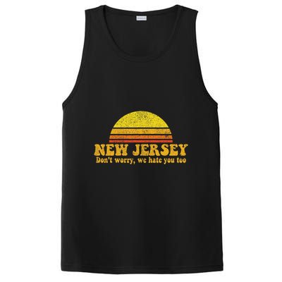 State Of New Jersey Funny Vintage Slogan Retro Souvenir Gift PosiCharge Competitor Tank