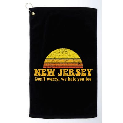 State Of New Jersey Funny Vintage Slogan Retro Souvenir Gift Golf Towel