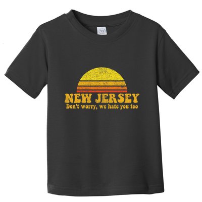 State Of New Jersey Funny Vintage Slogan Retro Souvenir Gift Toddler T-Shirt