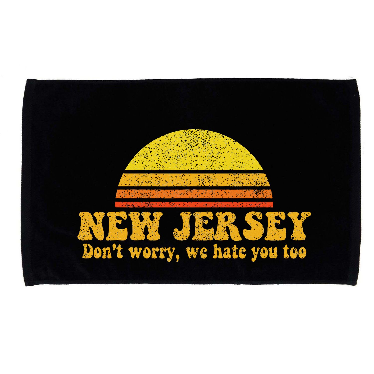 State Of New Jersey Funny Vintage Slogan Retro Souvenir Gift Microfiber Hand Towel