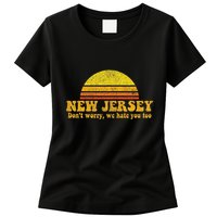State Of New Jersey Funny Vintage Slogan Retro Souvenir Gift Womens T-Shirt