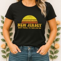 State Of New Jersey Funny Vintage Slogan Retro Souvenir Gift Womens T-Shirt