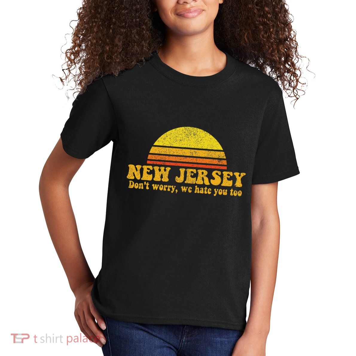 State Of New Jersey Funny Vintage Slogan Retro Souvenir Gift Kids T-Shirt