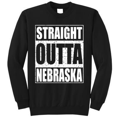 Straight Outta Nebraska Patriotic Nebraska State Sweatshirt