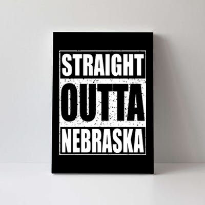 Straight Outta Nebraska Patriotic Nebraska State Canvas