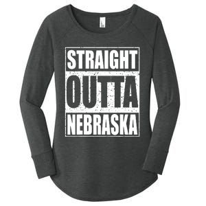 Straight Outta Nebraska Patriotic Nebraska State Women's Perfect Tri Tunic Long Sleeve Shirt