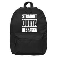 Straight Outta Nebraska Patriotic Nebraska State 16 in Basic Backpack