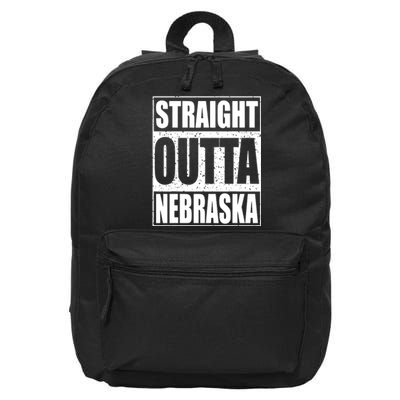 Straight Outta Nebraska Patriotic Nebraska State 16 in Basic Backpack