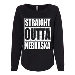 Straight Outta Nebraska Patriotic Nebraska State Womens California Wash Sweatshirt